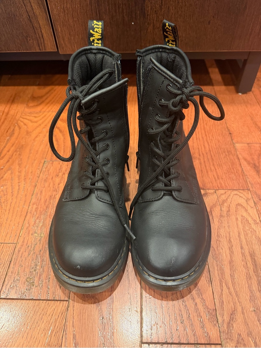 Dr. Martens Black Leather Lace-Up Combat Boots 1460Y